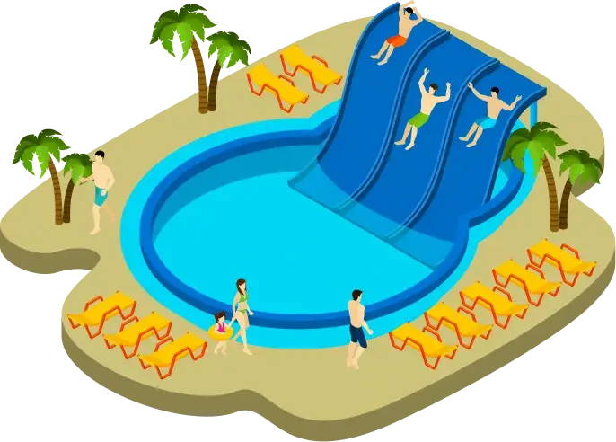 Water Park Isometric View